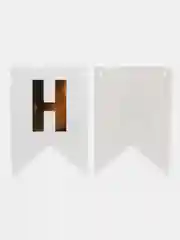Белый гирлянда растяжка Happy Birthday / С днём рождения, бумажное украшение для праздника