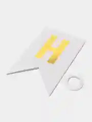 Белый гирлянда растяжка Happy Birthday / С днём рождения, бумажное украшение для праздника