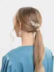 Серый аксессуар для волос/веточка для волос/свадебное украшение/ручная работа
