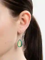 Белый серьги в форме авокадо