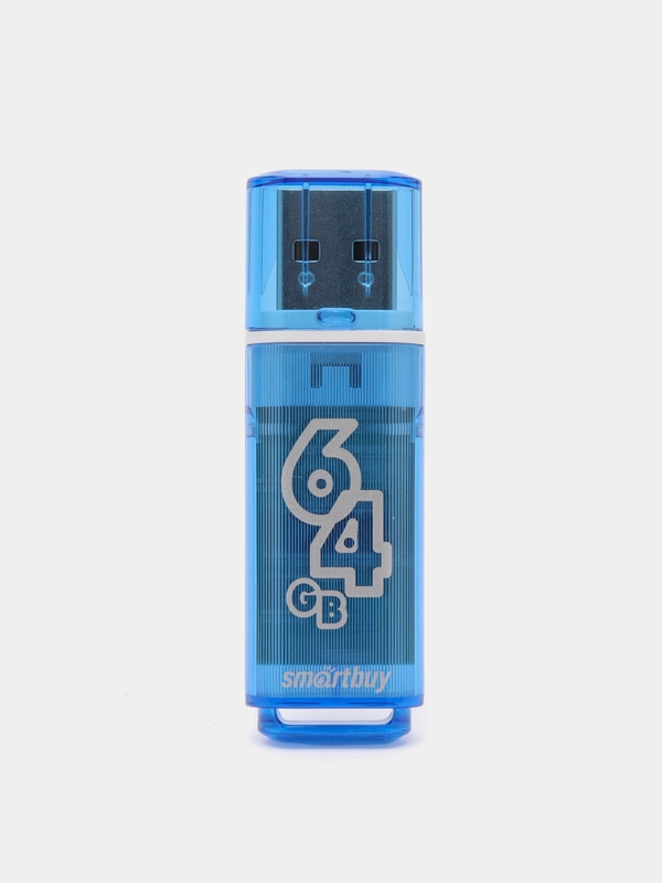 Флешка / флэшка / USB накопитель Smartbuy Glossy series Blue, 64 GB