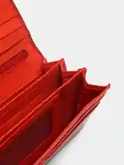 Красный женский кошелек из натуральной кожи с ящерицей