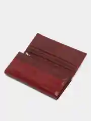 Бордовый женский кошелек из натуральной кожи с ящерицей