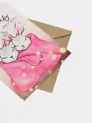 Розовый открытка-валентинка, 10 х 15 см, авторская, с днем рождения, любимому