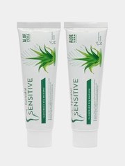 Зубная паста без фтора EPINAFOL Sensitive Aloe vera, 2 штуки