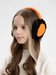 Оранжевый меховые наушники, зимние
