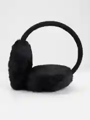 Черный меховые наушники, зимние