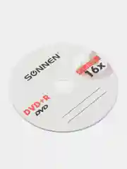 Диски DVD+R SONNEN 4,7GB 16x Cake Box (упаковка на шпиле) КОМПЛЕКТ 25шт, 513532
