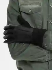 Угольный перчатки демисезонные, мужские, на флисе, сенсорные