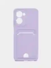 Алый чехол REALME C33 с защитой камеры и карманом для пластиковой карты