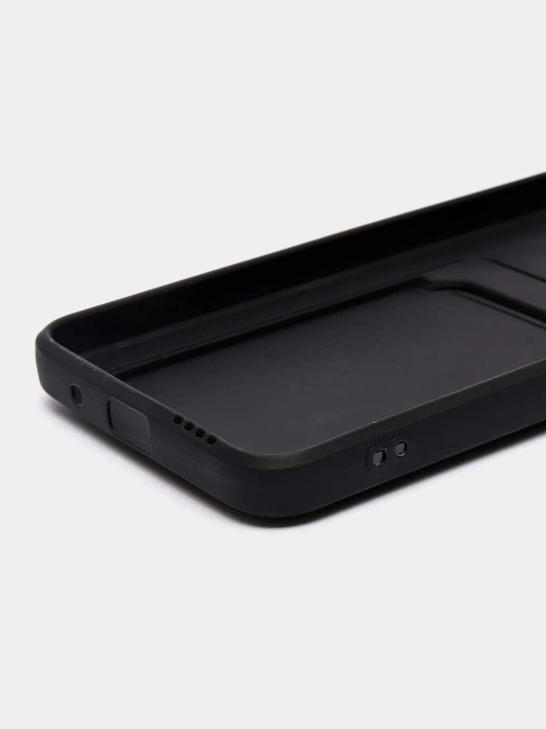 Черный чехол для Xiaomi Redmi 10 (Редми 10), с карманом для карт
