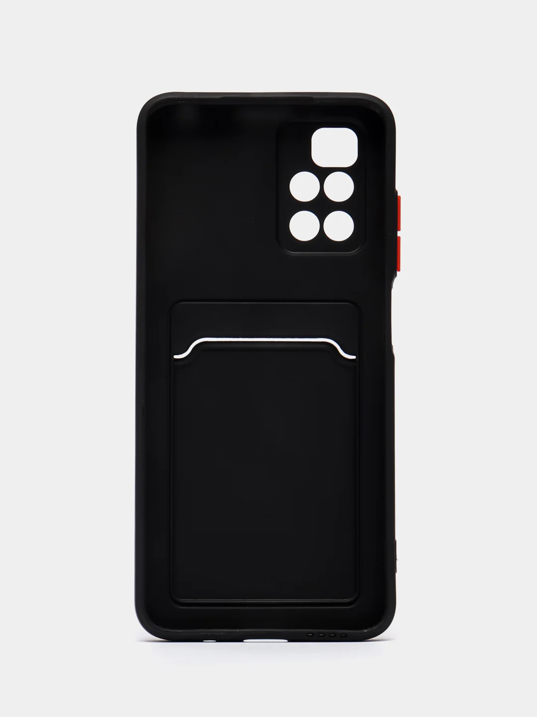 Черный чехол для Xiaomi Redmi 10 (Редми 10), с карманом для карт