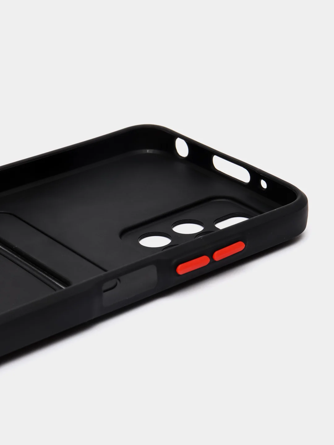 Черный чехол для Xiaomi Redmi 10 (Редми 10), с карманом для карт