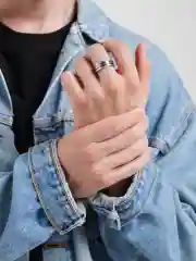 Кольцо мужское стальное