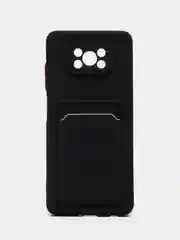 Черный чехол Xiaomi Poco X3 NFS Poco X3 Pro с карманом для карт Сяоми Поко Х3 Поко Про