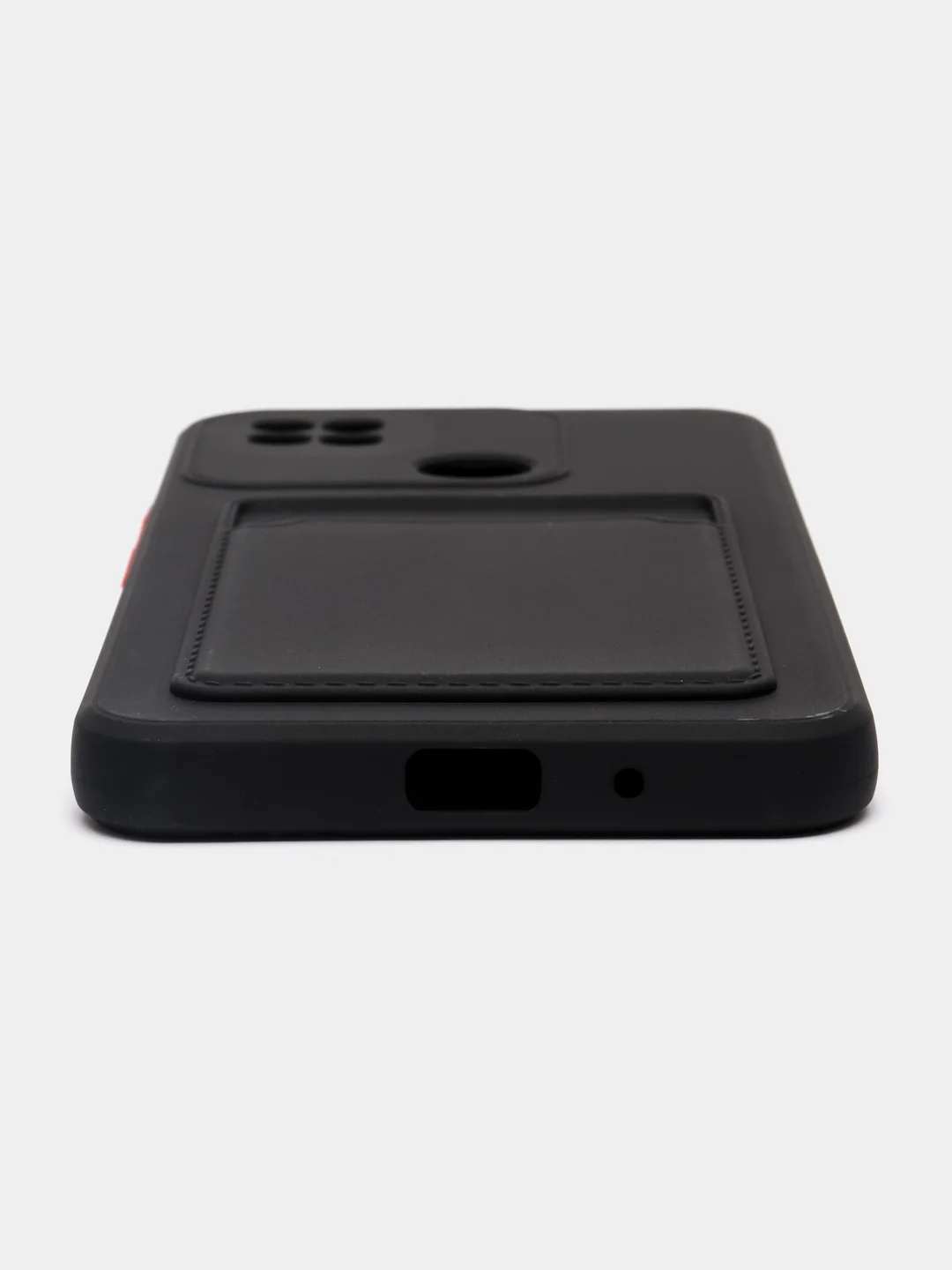Черный силиконовый чехол Xiaomi Redmi 9C 10A Сяоми Редми 9С 10А, с карманом для карт, прозрачный