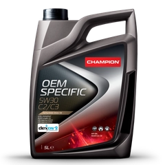 Автомобильное моторное масло CHAMPION OEM SPECIFIC 5W30 C2/C3, синтетическое, 5 литров