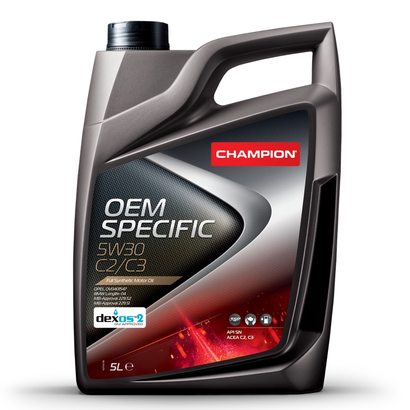 Автомобильное моторное масло CHAMPION OEM SPECIFIC 5W30 C2/C3, синтетическое, 5 литров