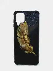 Розовый чехол для Samsung A22 (самсунг), силиконовый, с принтом