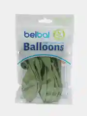 Лайм воздушные шары Belbal "Хром", 14", 36 см, 12 штук