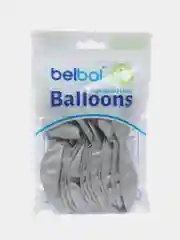 Серебряный воздушные шары Belbal "Хром", 14", 36 см, 12 штук