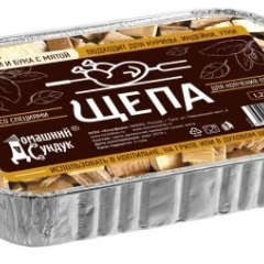 Щепа для копчения ПТИЦЫ, Яблоня и Бук с Мятой, в лотке 1,27л
