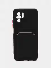 Черный чехол Xiaomi Redmi Note 10 4G / Note 10S / Poco M5S Нот 10С Поко М5С, с карманом для карт