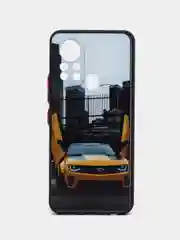 Золотой чехол с ярким рисунком на Infinix HOT 11S NFC (Инфиникс ХОТ 11С НФС)