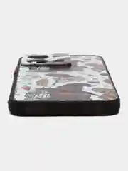 Тёмно-бордовый чехол с ярким рисунком на Vivo Y35 (Виво У35)