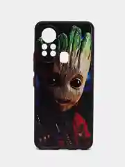 Терракотовый чехол с ярким рисунком на Infinix HOT 11S NFC (Инфиникс ХОТ 11С НФС)