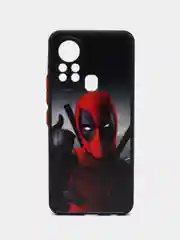 Тёмно-серый чехол с ярким рисунком на Infinix HOT 11S NFC (Инфиникс ХОТ 11С НФС)