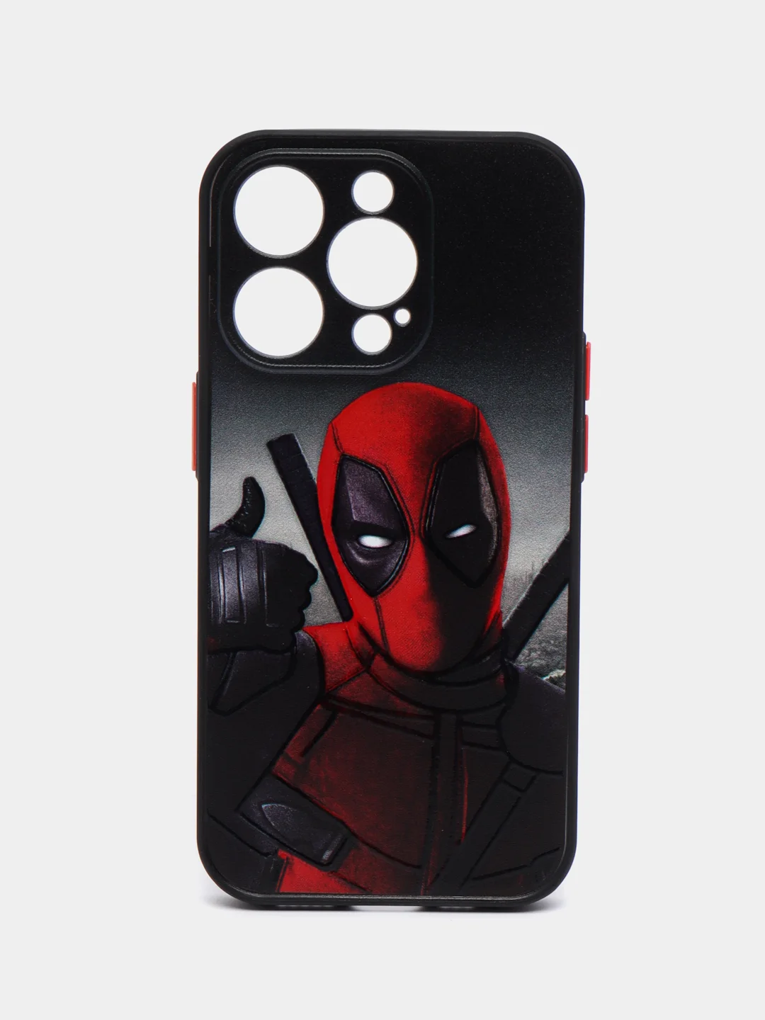 Тёмно-серый чехол с ярким рисунком на Apple iPhone 14 Pro (Айфон 14 Про)