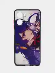 Фиолетовый чехол с рисунком на Realme 10 4G (Реалми 10 4G)