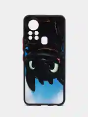 Угольный чехол с ярким рисунком на Infinix HOT 11S NFC (Инфиникс ХОТ 11С НФС)