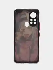 Сиреневый чехол с ярким рисунком на Infinix HOT 11S NFC (Инфиникс ХОТ 11С НФС)