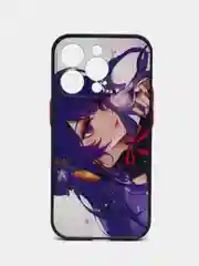 Фиолетовый чехол с ярким рисунком на Apple iPhone 14 Pro (Айфон 14 Про)