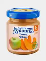Пюре овощное Бабушкино Лукошко Тыква и яблоки с 5-ти месяцев , 100 г , уп 6 шт