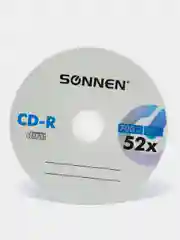 Диски CD-R SONNEN 700Mb 52x Cake Box (упаковка на шпиле) КОМПЛЕКТ 100шт, 513533