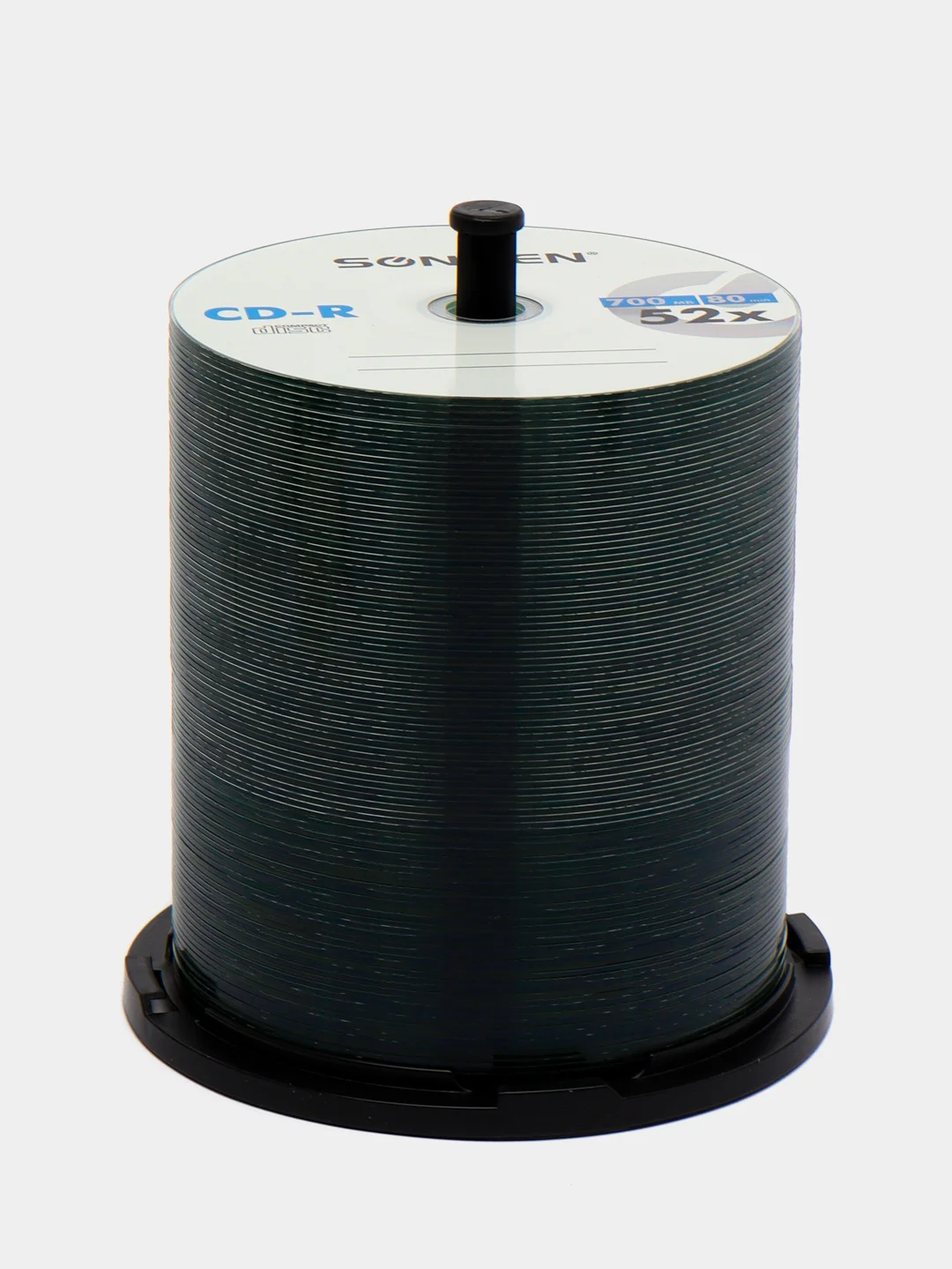 Диски CD-R SONNEN 700Mb 52x Cake Box (упаковка на шпиле) КОМПЛЕКТ 100шт, 513533