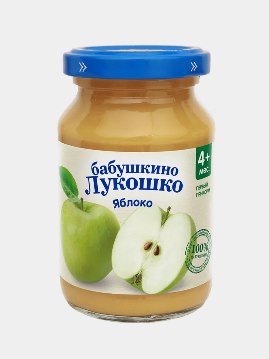 Пюре фруктовое Бабушкино Лукошко, яблоко, с 4-х месяцев , 6 штук по 190 г
