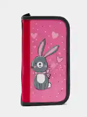Пенал ПИФАГОР, 3 отделения, ламинированный картон, 19х11 см, Adorable bunny, 270892