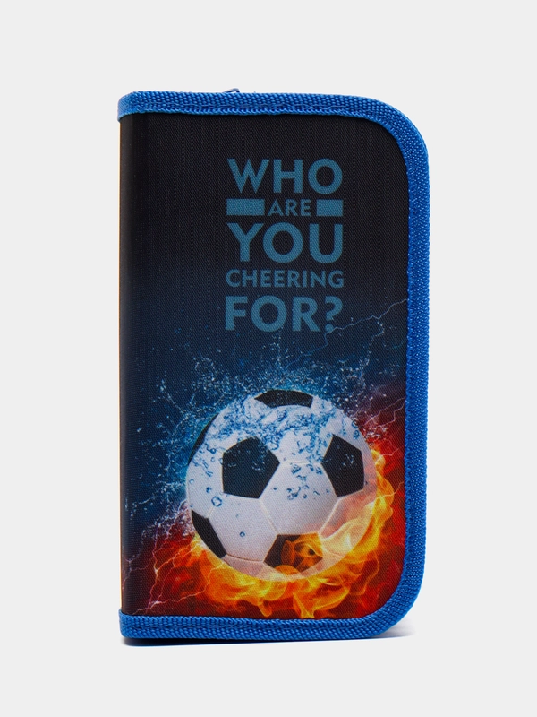 Пенал ЮНЛАНДИЯ, 3 отделения, полиэстер, 19х11 см, Football power, 271030