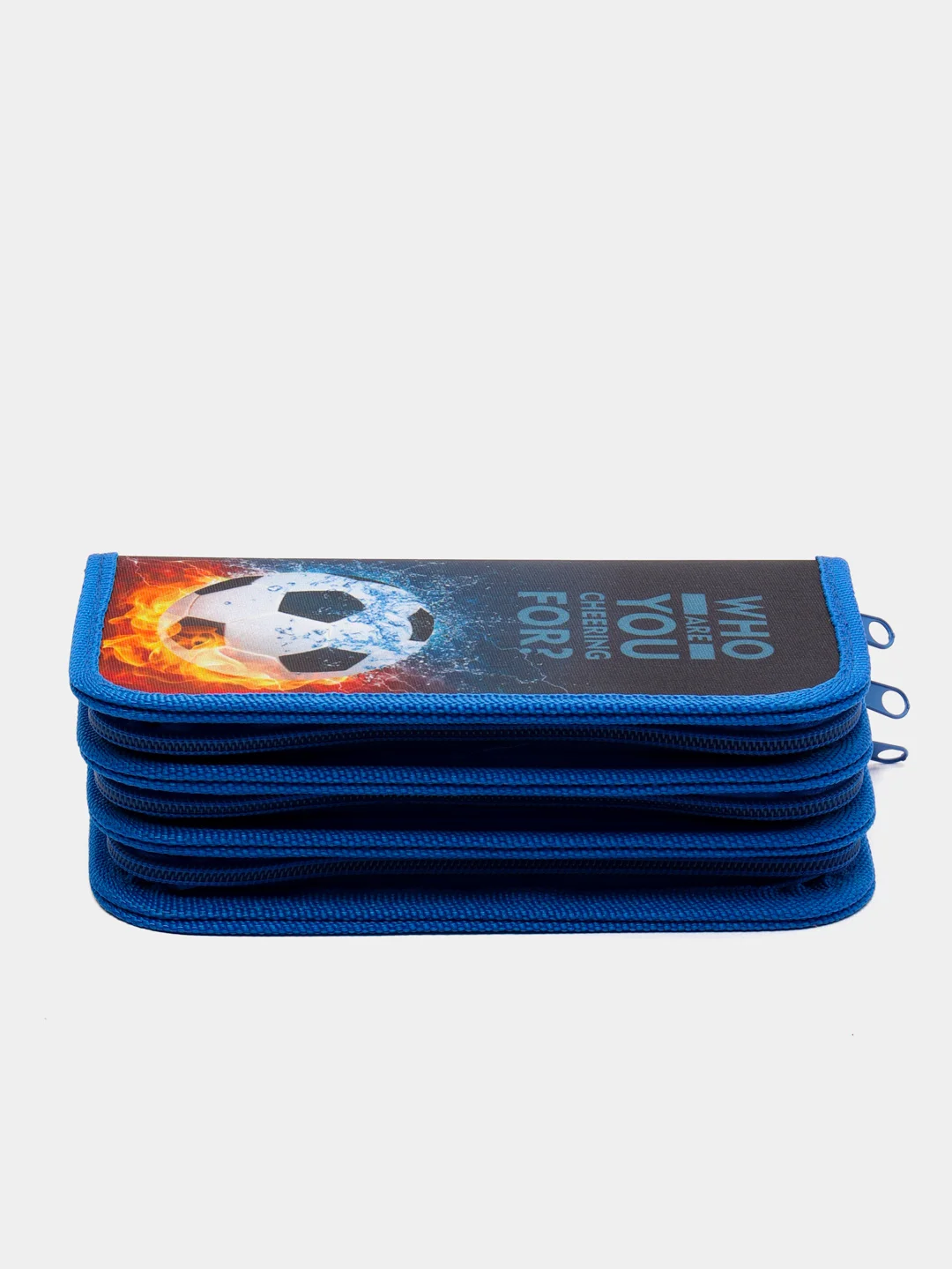 Пенал ЮНЛАНДИЯ, 3 отделения, полиэстер, 19х11 см, Football power, 271030