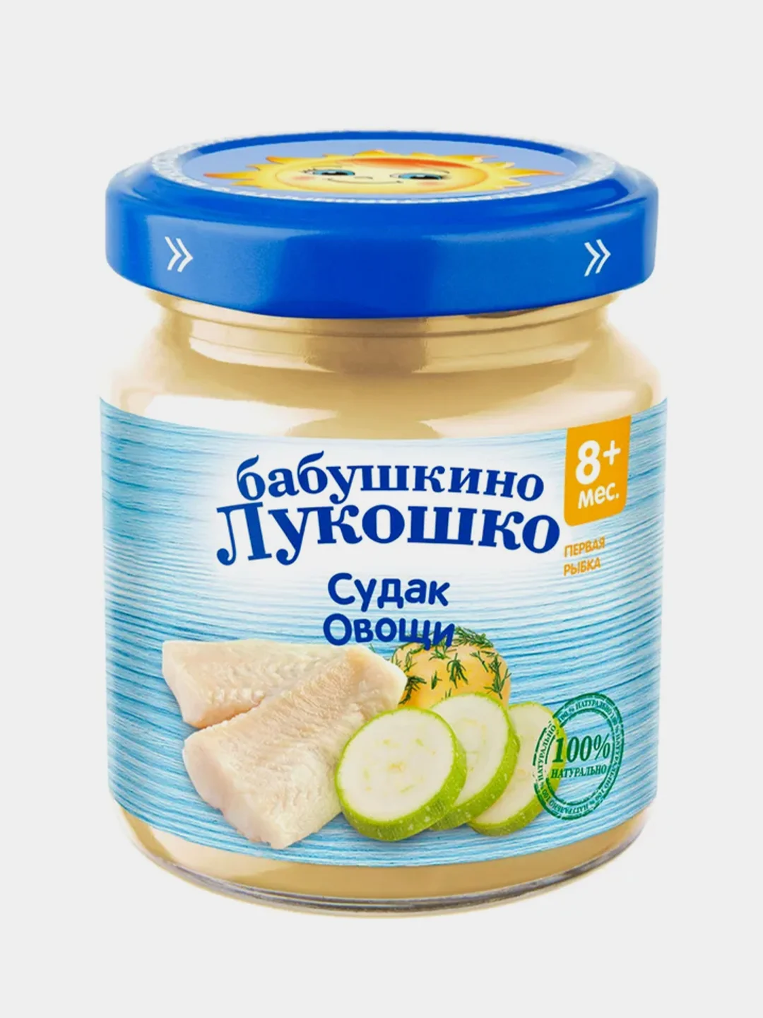 Пюре рыбно-овощное Бабушкино Лукошко Судак с овощами с 8-ми месяцев , 100 г , уп 6 шт