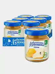 Пюре фруктовое Бабушкино Лукошко Груша с 4-х месяцев , 100 г , уп 6 шт