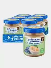 Пюре мясное Бабушкино Лукошко Мясо цыплят с рисовой крупой, с 6-ти мес, 100 г , уп 6 шт
