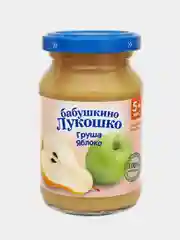 Пюре фруктовое Бабушкино Лукошко, с грушей и яблоком, с 5 месяцев, 6 штук по 190 г