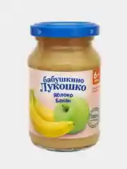 Пюре фруктовое Бабушкино Лукошко Яблоки и бананы с 6-ти месяцев , 190 г , уп 6 шт