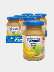 Пюре фруктовое Бабушкино Лукошко Яблоки и бананы с 6-ти месяцев , 190 г , уп 6 шт