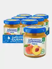 Пюре фруктовое Бабушкино Лукошко Персик с 4-х месяцев , 100 г , уп 6 шт